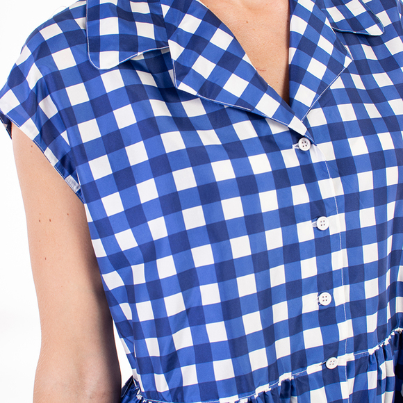 MIU MIU BLUE & WHITE SUNDRESS | WOMENS SIZE L - Picture 3 of 5